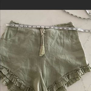 Spell and the Gypsy Collective Sage Linen Shorts